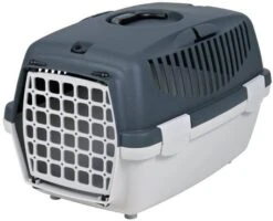 Voorkant -Dierenwinkel vervoersbox capri small voor hond en kat grijs 12051