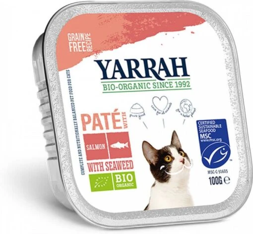 Yarrah Paté Kat Kuipje Met Zalm Bio 16 X 100 G -Dierenwinkel yarrah pate kat kuipje met zalm bio 16 x 100 g 43202