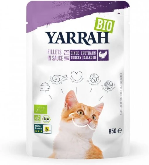 Yarrah Voordeelpakket Bio Filets In Saus 28 X 85 G Kattenvoer Met Kalkoen -Dierenwinkel yarrah voordeelpakket bio filets in saus 28 x 85 g kattenvoer met kalkoen 116511